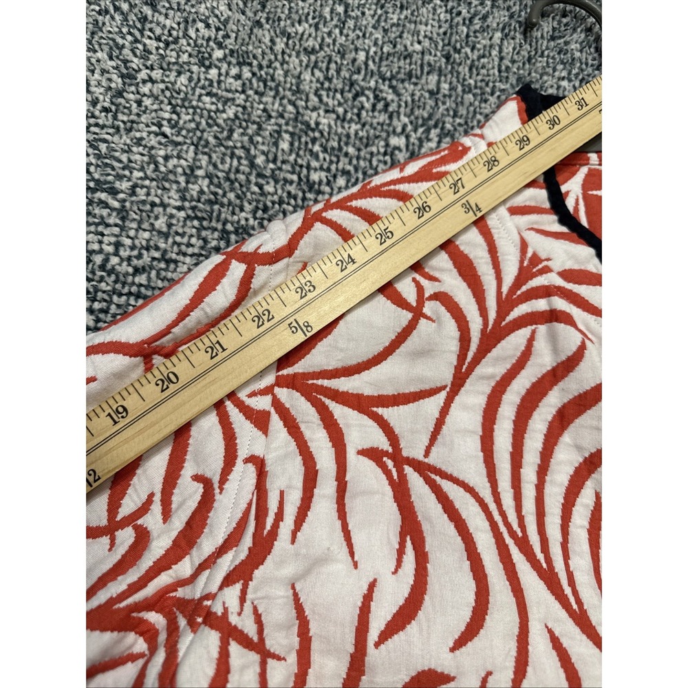 Trimdin Reversible Quilted Jacket Women XL Orange White Palm Leaf Knit Blazer - Picture 14 of 14